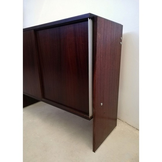 Image 1 of Italiaans vintage dressoir in palissander en aluminium van Mim Concept, jaren 1970