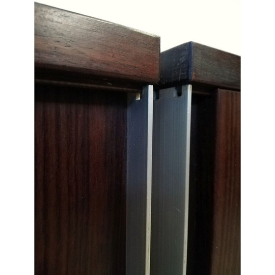 Image 1 of Italiaans vintage dressoir in palissander en aluminium van Mim Concept, jaren 1970