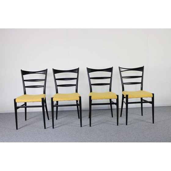 Image 1 of Set van 4 vintage Deense stoelen voor Slagelse - jaren 1960