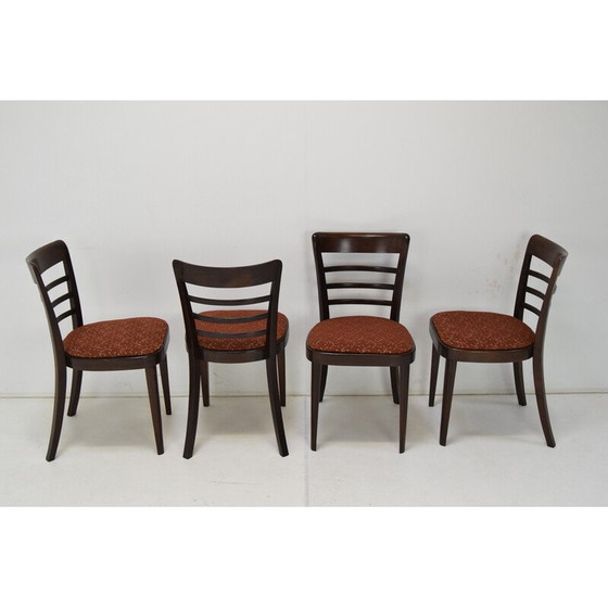 Image 1 of Set van 4 mid century eetkamerstoelen van Ton, Tsjecho-Slowakije 1950