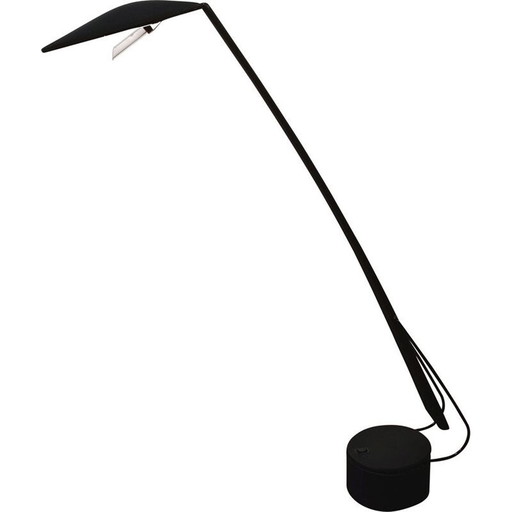 Vintage zwart metalen bureaulamp van Italiana Luce