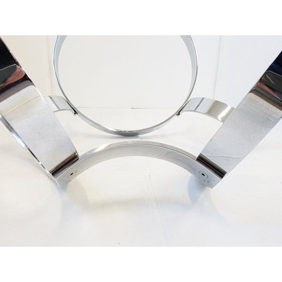 Image 1 of Vintage salontafel van staal en glas, 1970