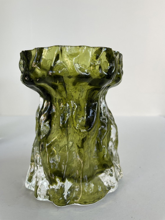 Image 1 of 2X Ingrid Glashütte Tree Trunk/Bark Glass Vazen 