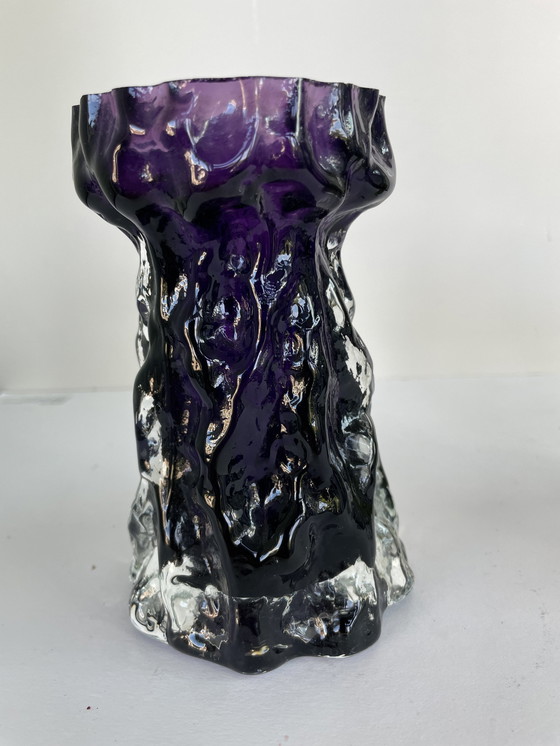 Image 1 of 2X Ingrid Glashütte Tree Trunk/Bark Glass Vazen 