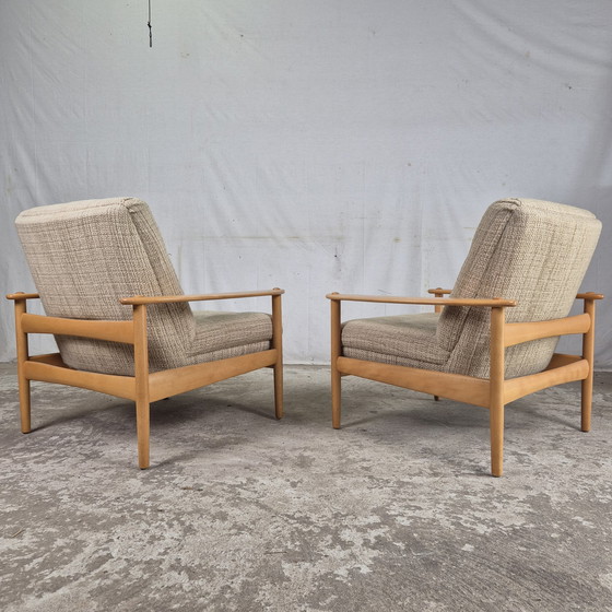 Image 1 of Vintage Scandinavische Stijl 3-Zits Bank + 2X Fauteuil 60'S