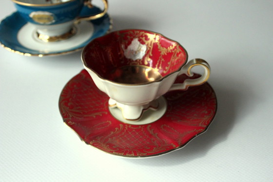 Image 1 of 2x zeldzame porseleinen demitasse kopjes als set