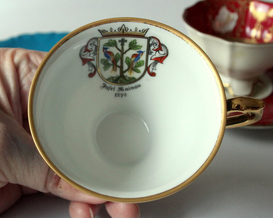 Image 1 of 2x zeldzame porseleinen demitasse kopjes als set