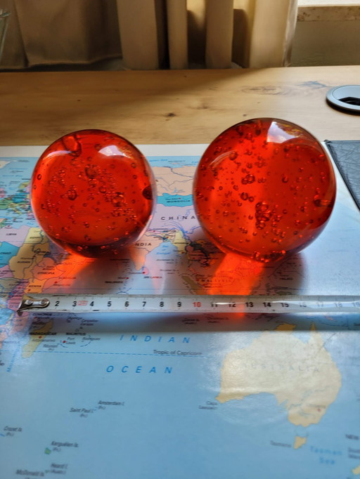 2x Presse ballen rood