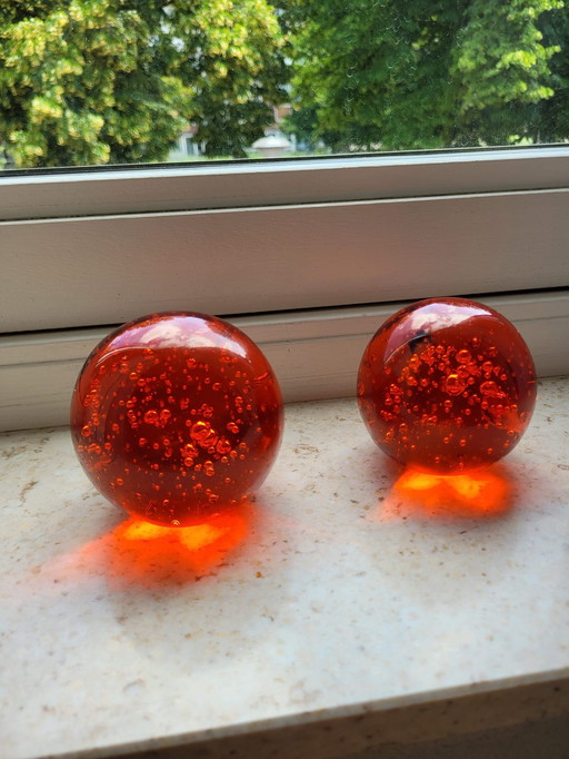 2x Presse ballen rood