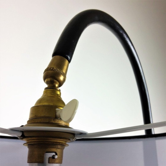 Image 1 of Vintage zwarte metalen vloerlamp, 1950