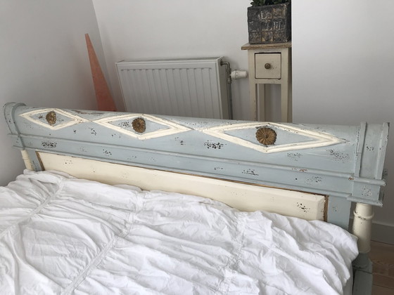 Image 1 of Massief Houten Slaapkamerset (Bed En Kast)