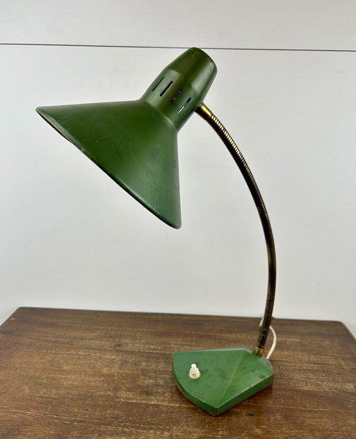 Antieke Industriële Bureaulamp