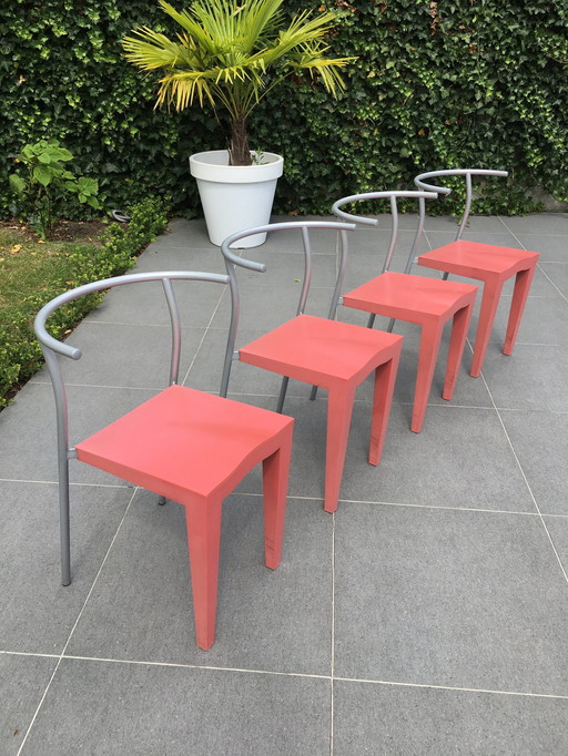 4x Kartell Stoel Van Philippe Stark