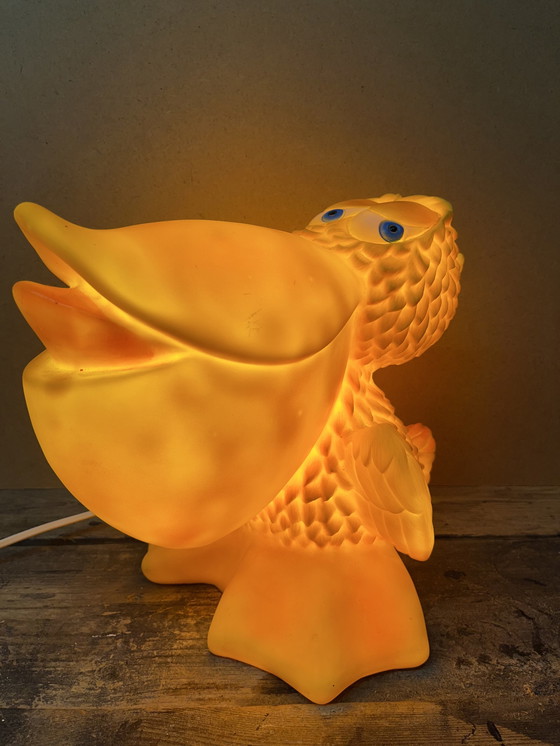 Image 1 of Vintage vinyl pelikaan lamp