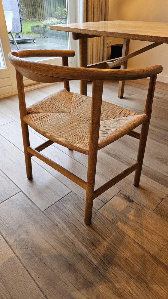 Image 1 of Deens Eiken Eettafel (Mogensen) & 4 Stoelen (Wegner)