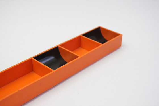 Image 1 of Kartell Oranje Ruimtetijdperk Bureau Organiser Door Pio Manzu