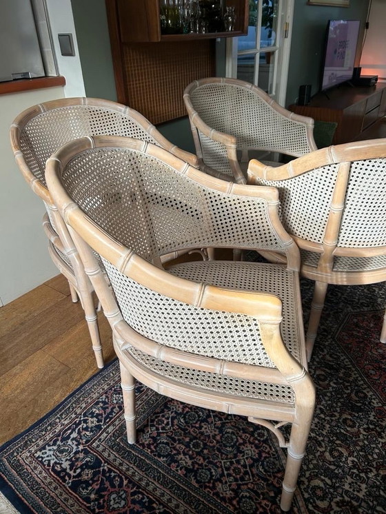 Image 1 of Set vintage giorgetti Faux bamboe stoelen