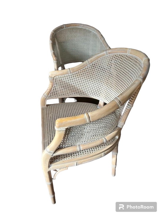Image 1 of Set vintage giorgetti Faux bamboe stoelen