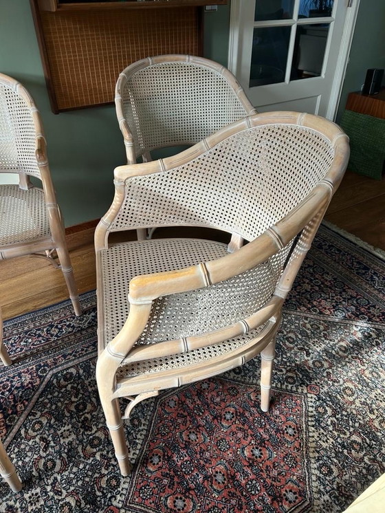 Image 1 of Set vintage giorgetti Faux bamboe stoelen