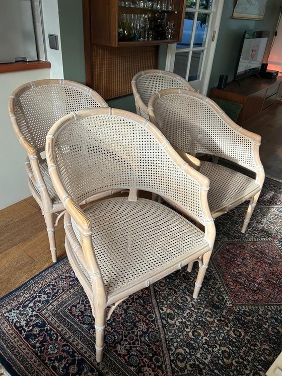 Image 1 of Set vintage giorgetti Faux bamboe stoelen