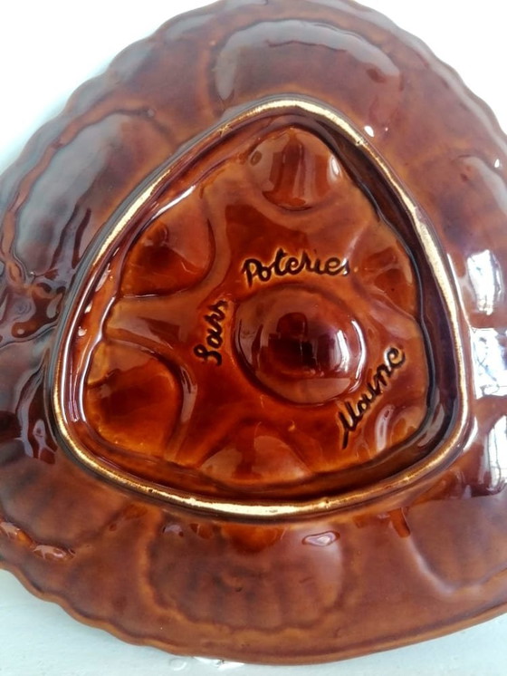 Image 1 of 6X Vintage Keramische Schelpdieren Borden