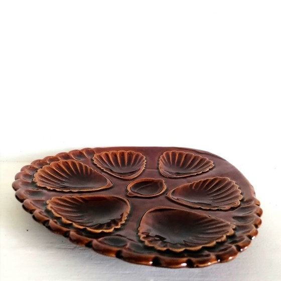 Image 1 of 6X Vintage Keramische Schelpdieren Borden