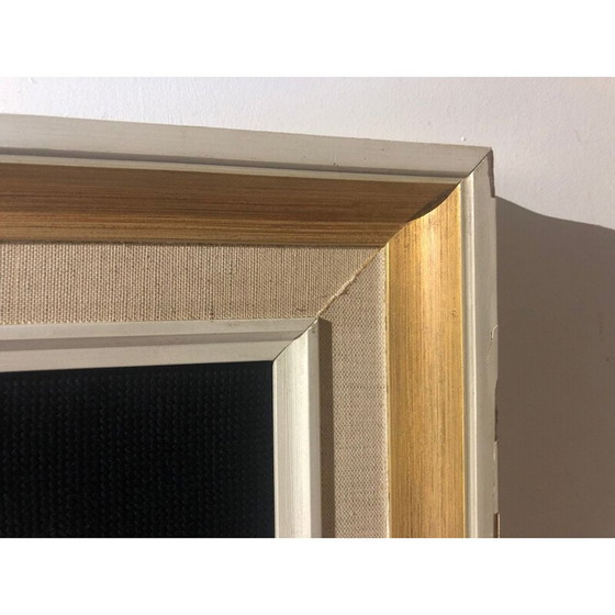 Image 1 of Ingelijst vintage wandkleed met haan, 1970