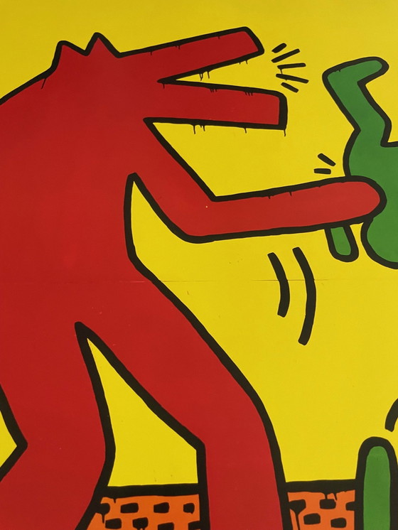 Image 1 of Keith Haring (1958-1990), Zonder titel, 1982, Copyright Keith Haring Foundation, Tentoonstellingsaffiche Museum Folkwang 2020