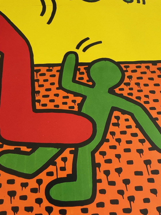 Image 1 of Keith Haring (1958-1990), Zonder titel, 1982, Copyright Keith Haring Foundation, Tentoonstellingsaffiche Museum Folkwang 2020