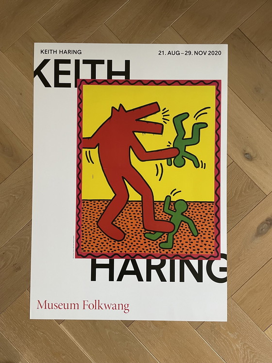 Image 1 of Keith Haring (1958-1990), Zonder titel, 1982, Copyright Keith Haring Foundation, Tentoonstellingsaffiche Museum Folkwang 2020