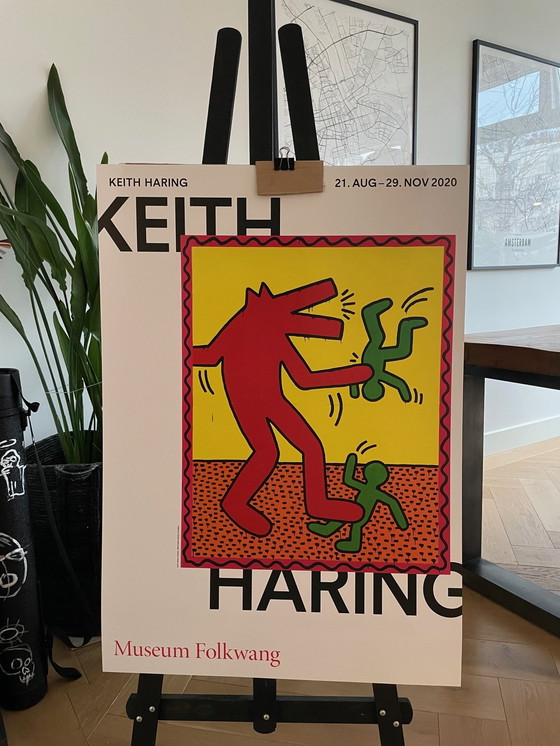 Image 1 of Keith Haring (1958-1990), Zonder titel, 1982, Copyright Keith Haring Foundation, Tentoonstellingsaffiche Museum Folkwang 2020