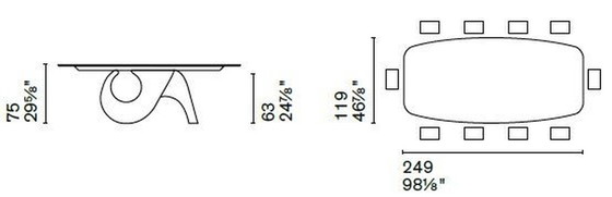 Image 1 of Zeeschelp Calligaris tafel