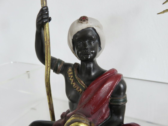 Image 1 of Paar Blackamoor kandelaars