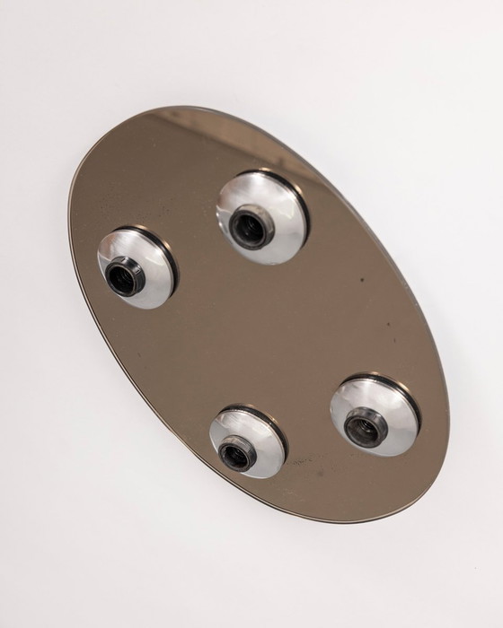 Image 1 of Vintage glazen plafondlamp 1960S met 4 lampen Italiaans ontwerp