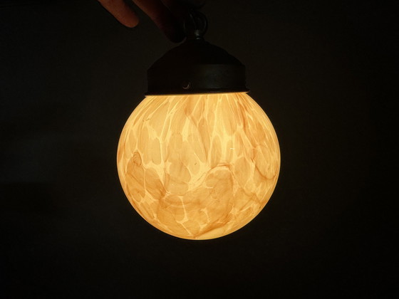 Image 1 of Uniek Gemarmerde Art Deco Hanglamp