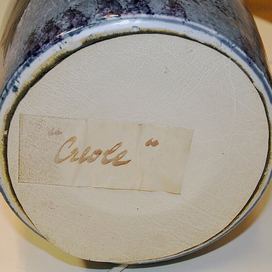 Image 1 of Vintage "Créole" tafellamp van geglazuurd keramiek door Cilla Adelcreutz en Lars Jöransson, Zweden 1980