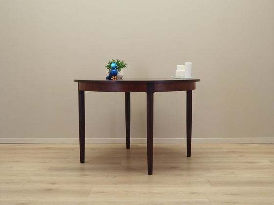 Image 1 of Ronde rozenhouten tafel, Deens ontwerp, 1970S, Productie: Denemarken