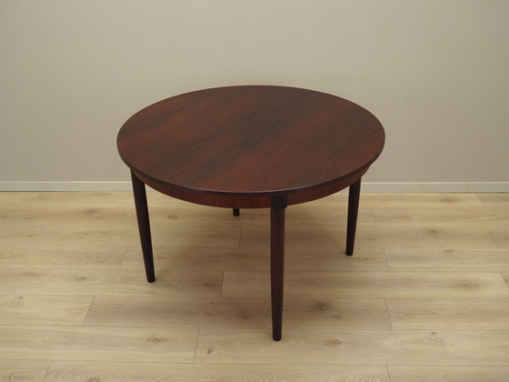 Image 1 of Ronde rozenhouten tafel, Deens ontwerp, 1970S, Productie: Denemarken