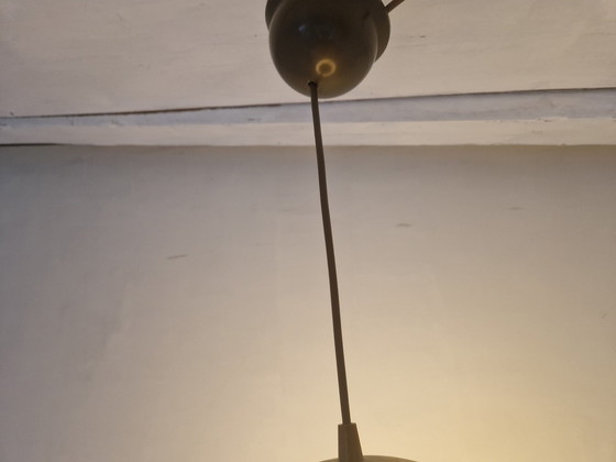 Image 1 of Vintage glazen hanglamp in space age stijl