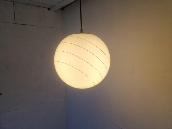 Image 1 of Vintage glazen hanglamp in space age stijl