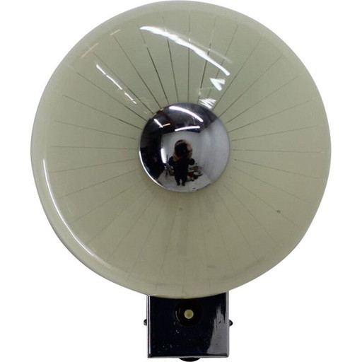 Vintage wandlamp in staal en glas type 509, Tsjechoslowakije 1970