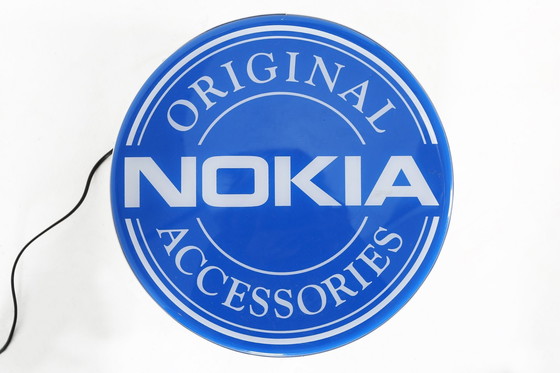 Image 1 of Vintage Nokia Logo Reclame Licht Bord, 1995