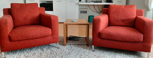 2X Fauteuil Rood - B&B Italia