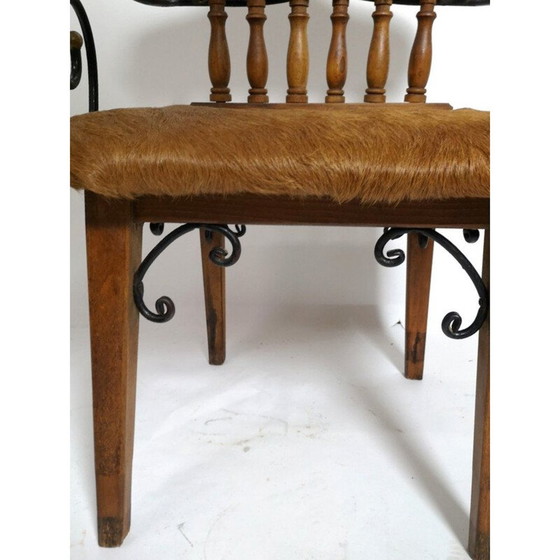 Image 1 of Vintage fauteuil in rundleer 1970