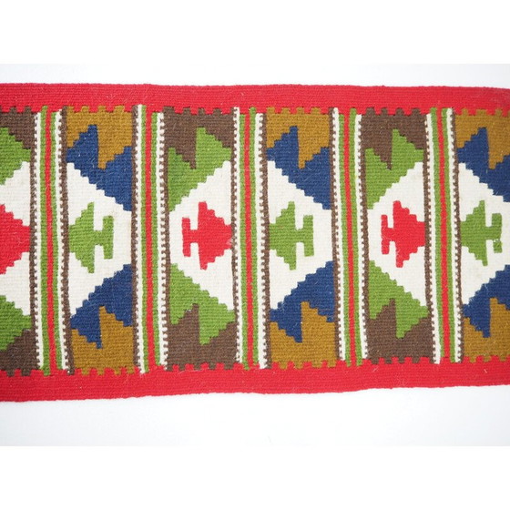 Image 1 of Vintage omkeerbaar wollen tapijt Kelim, 1960