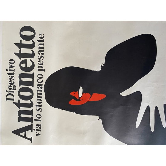 Image 1 of Vintage canvas poster, Italië 1970