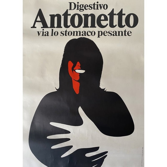 Image 1 of Vintage canvas poster, Italië 1970