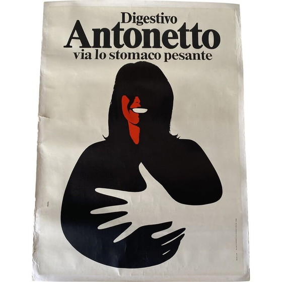 Image 1 of Vintage canvas poster, Italië 1970