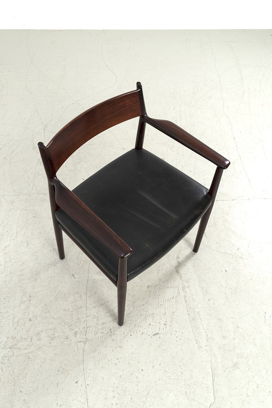 Image 1 of Deense vintage lederen stoel