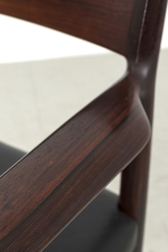 Image 1 of Deense vintage lederen stoel